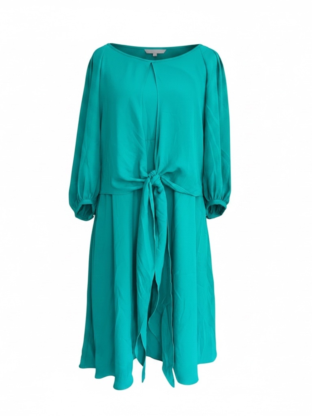 Anthropologie Maeve Valparaiso Green Tie Front Chiffon Dress Size 2P Petite
